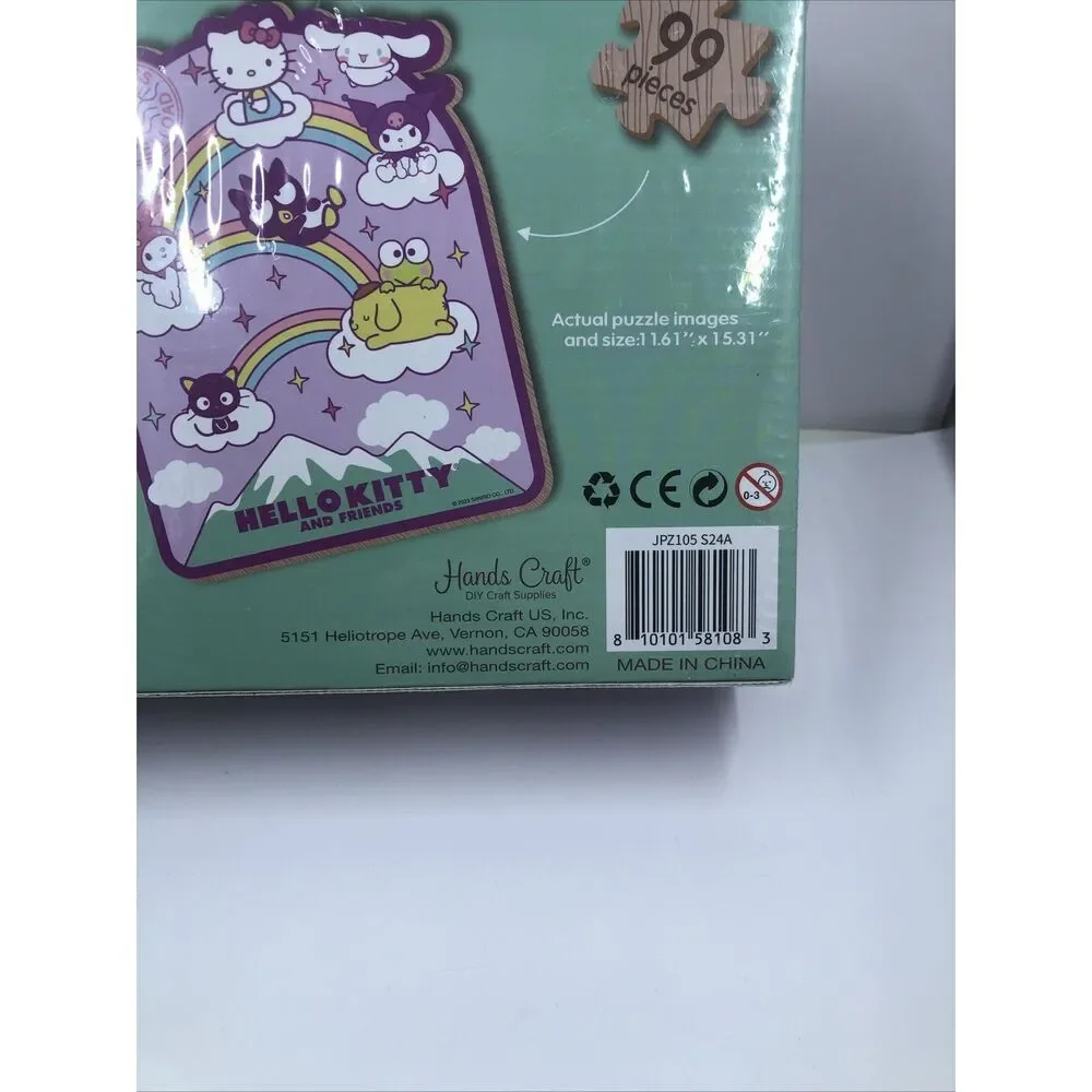 Hello Kitty and Friends Sanrio Wooden Jigsaw Puzzle 99 pcs.  Sealed